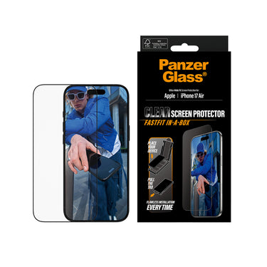 PanzerGlass Ulte Wide Fit Screen Protector with Fastfit in-a-box for iPhone Air